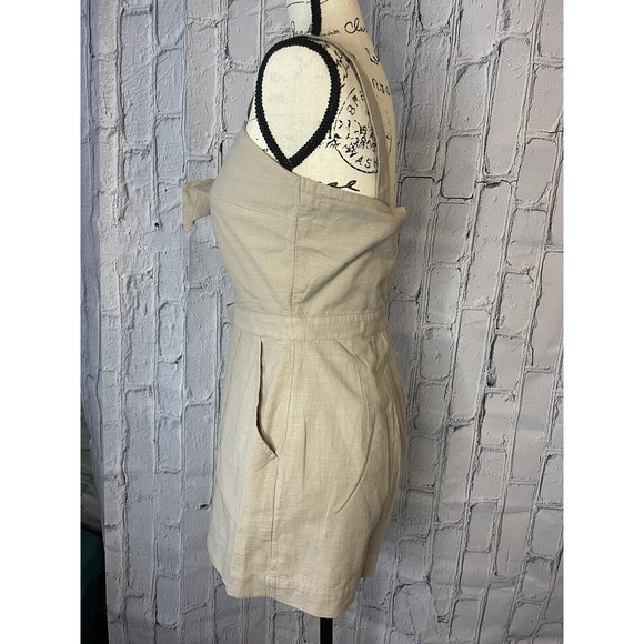 Abercrombie And Finch Keyhole Tan/khaki Jumpsuit  Romper Adjustable Straps Sz 8 - Picture 4 of 12